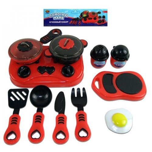 фото Набор посуды для кухни с продуктами "помогаю маме", 13 предметов abtoys