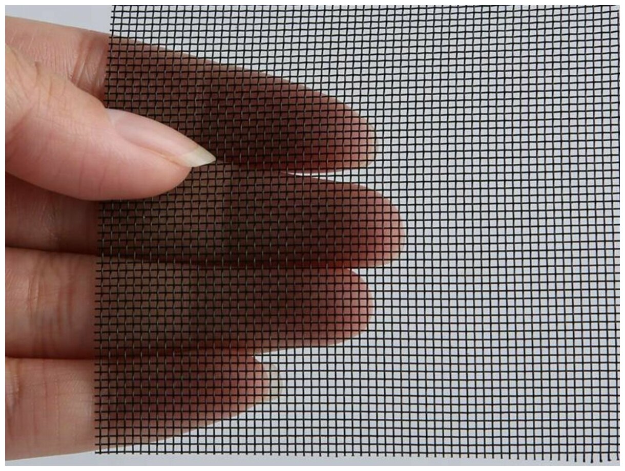 Москитная сетка 0,65х1,6 м серая полиэфирная от комаров на окна , антимоскитная - фотография № 3