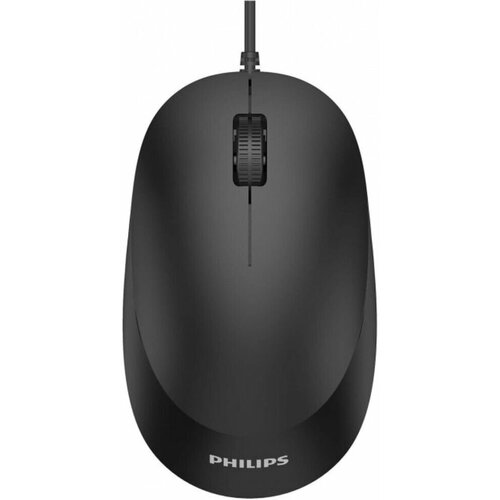 Philips Проводная Мышь SPK7207 3кнопки, USB 2.0, 1200dpi, Чёрный