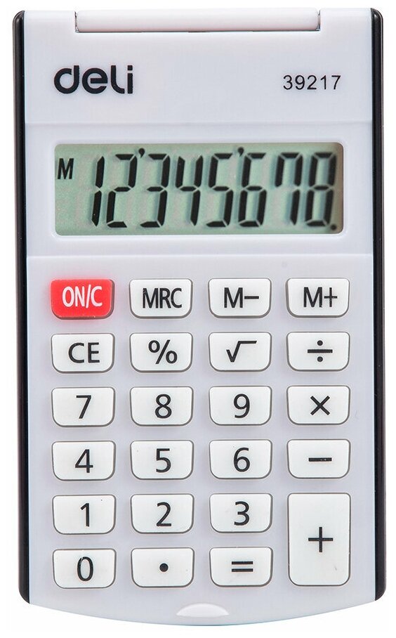 Калькулятор DELI , 8-разрядный, черный - фото №1