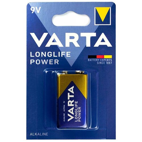 Батарейка алкалиновая VARTA Longlife Power 4922 6LR61 BL-1