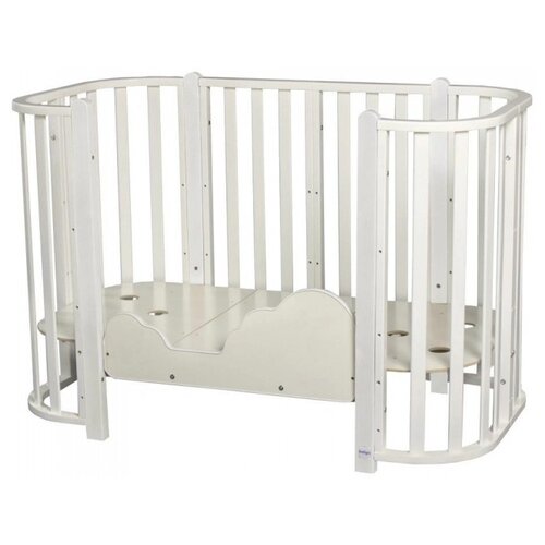 Кровать детская BRIONI 4 в 1 кровать-манеж-диванчик-люлька (белый+ белый)