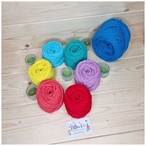Трикотажная пряжа Bombi, мини-набор 6 цветов 