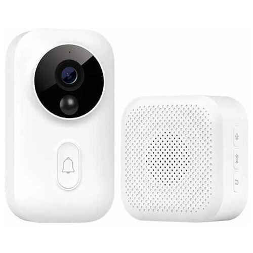 фото Умный дверной звонок с камерой распознавания xiaomi mijia smart video doorbell (mjml01-fj) белый