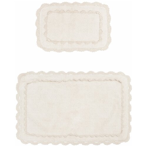 Комплект ковриков 60*90; 40*60 для ванной, белый Irya Bath Darya-Ecru