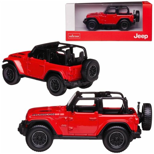 куртка wrangler размер l красный Машина металлическая 1:43 JEEP Wrangler Rubicon, цвет красный