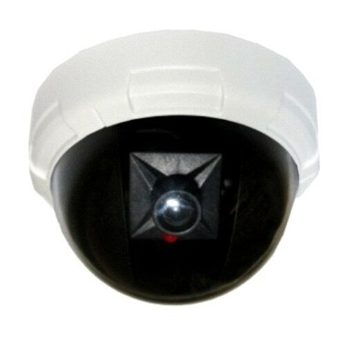 Муляж камеры видеонаблюдения Orient AB-DM-26 купольная, светодиод, питание от батареек, белая