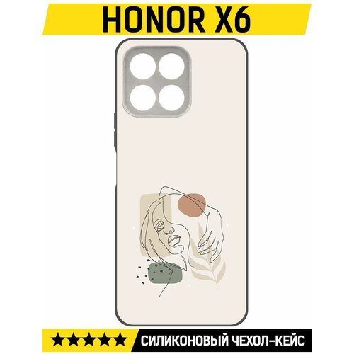 Чехол-накладка Krutoff Soft Case Грациозность для Honor X6 черный чехол накладка krutoff soft case грациозность для honor x9a черный