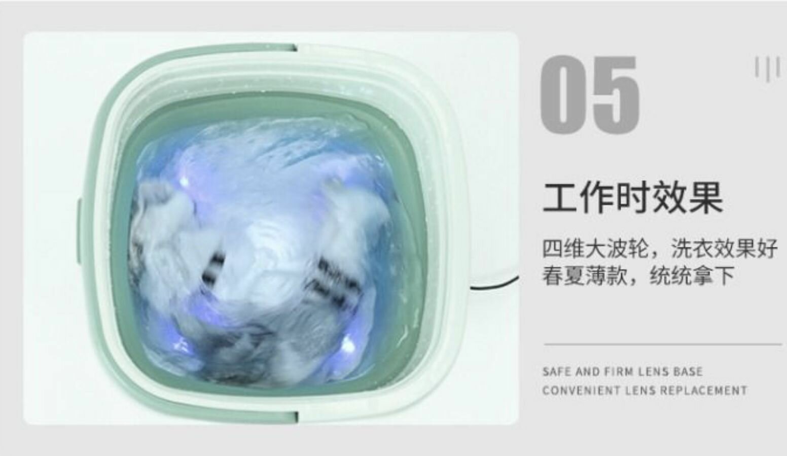 Мини стиральная машина / Стирает 1.5 кг за 10 мин / Складная портативная / Синяя - фотография № 10