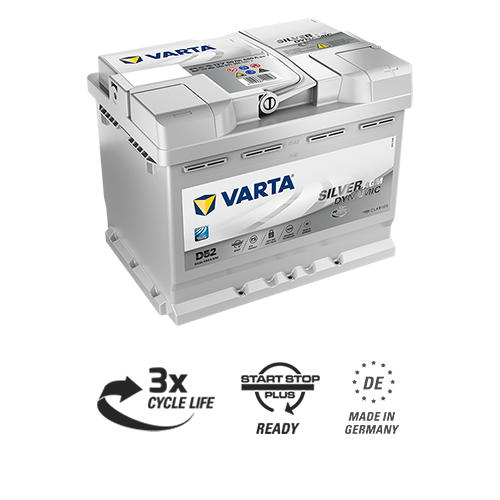 Аккумулятор для спецтехники VARTA Silver Dynamic AGM D52 (560 901 068) 242х175х190