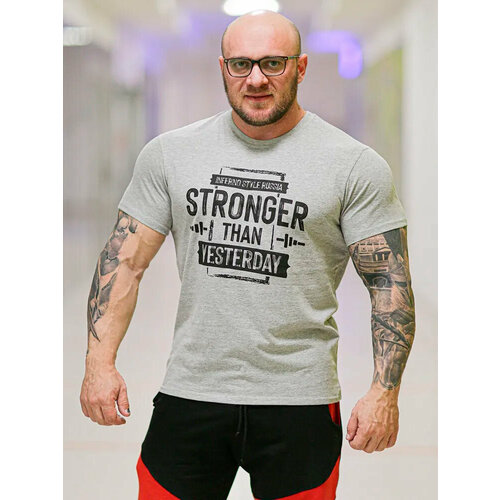 фото Футболка inferno style, размер 2xl, серый