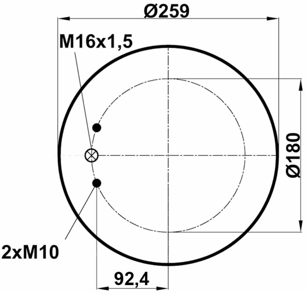Воздушная подушка (опора пневматическая) TOPCOVER T00704713V1 — фото 4
