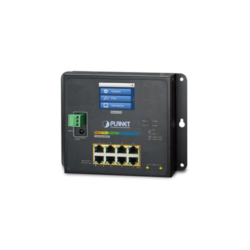 Коммутатор PLANET IP30 IPv6IPv4 L2 8-Port 101001000T 8023at PoE 2-Port 1G25G SFP Wall-mount Managed Switch with LCD 4158000₽