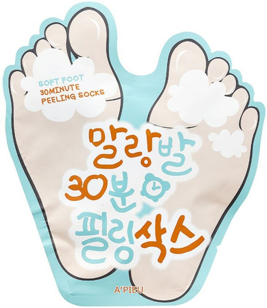 Носочки для пилинга за 30 минут A'PIEU Soft Foot 30 Minute Peeling Socks 40ml