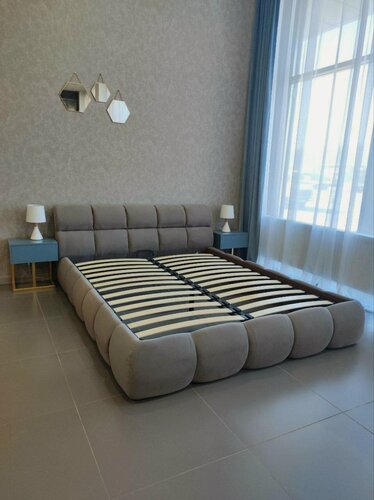 Изображение товара Кровать VIERO Касабланка, мягкое изголовье, 140х200 см, с ортопедическим основанием и подъемным механизмом