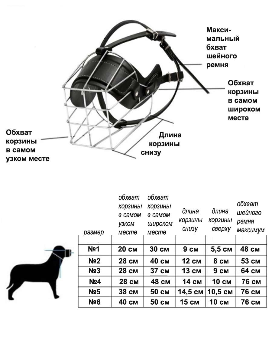 Намордник для собак металлический профессиональный размер 4 - фотография № 3