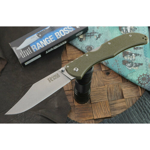 нож cold steel cs49lrtodbk recon tanto od green handle Складной нож Cold Steel Range Boss OD Green Handle