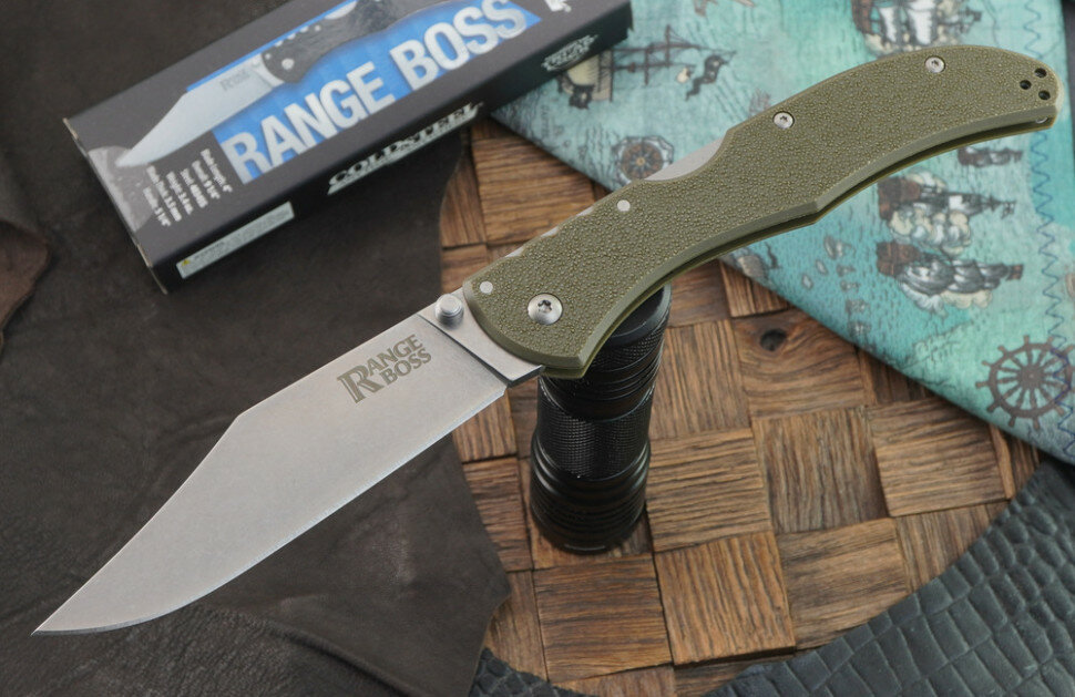 Складной нож Cold Steel Range Boss OD Green Handle