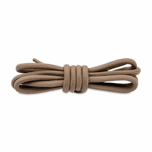 Круглые плетеные шнурки 120см - коричневый кофейный