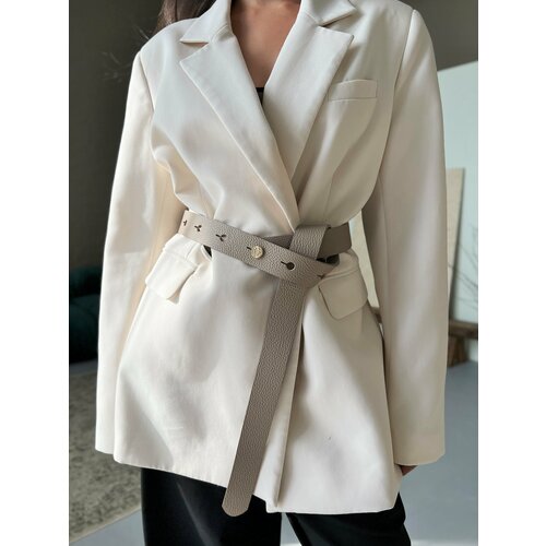 фото Ремень beautiful birds, размер 135, бежевый, золотой