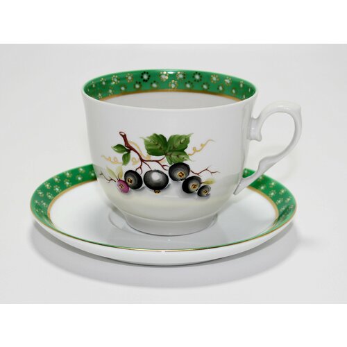 Чайная пара форма Зимний день роспись Дачная 3132₽