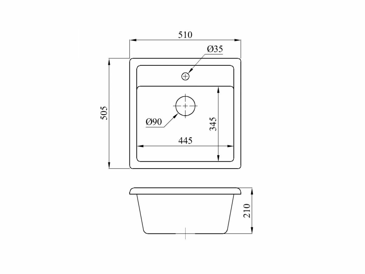 Мойка из искусственного камня AV ENGINEERING Star серый (AV505515SGRA) - фотография № 5