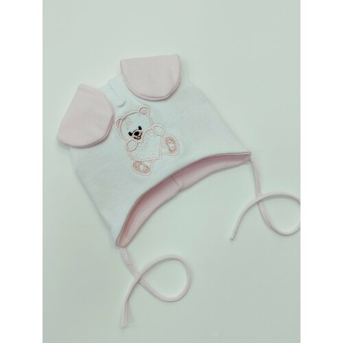 фото Шапка мой ангелок, размер 35-40, белый, розовый