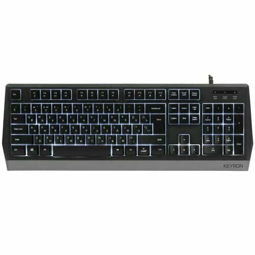 Клавиатура проводная KEYRON K-111 мембранная клавиш - 104 USB черная 334000₽