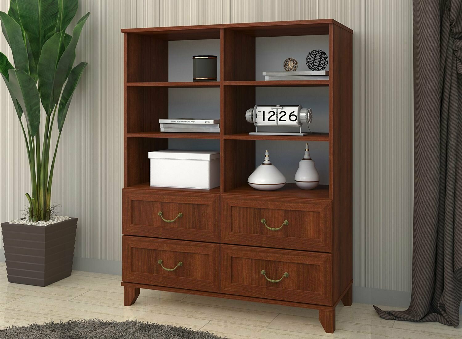 Комод Ренди 20М 100х40х130 ноче мария луиза, рамка квадро МДФ, ножка №3