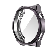 Защитный бампер-чехол MyPads Protect из тончайшего и прочного силикона для Huawei Watch GT 3 Pro 46 mm с противоударными свойствами черный