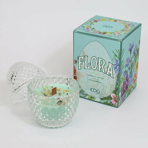 EDG Ароматическая свеча Flora - Fig&Gardenia 12 см, 20 часов горения 613888, GG