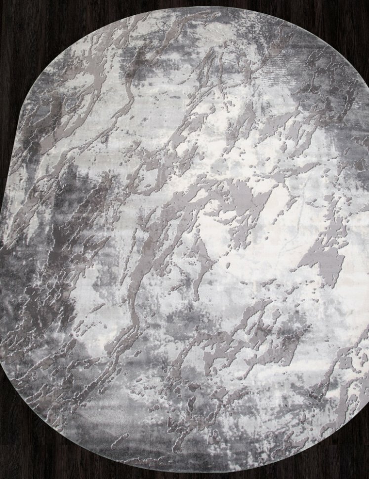 Ковер 04075G - GREY / GREY - Овал - коллекция ARMINA (0.8 х 1.5 м)