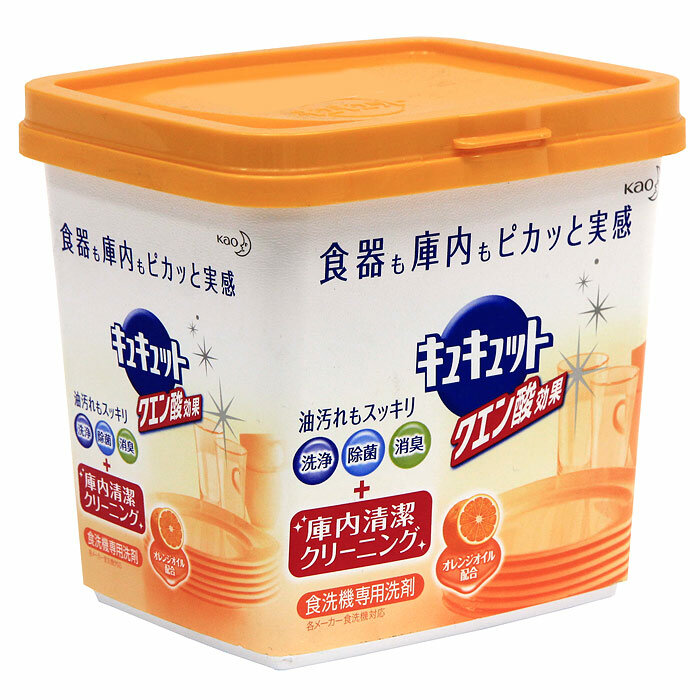 KAO Citric Acid Effect Порошок для посудомоечной машины, аромат апельсина, 680 г - фотография № 1