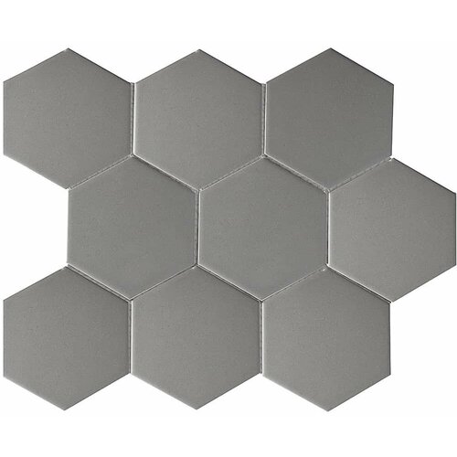 Мозаика керамическая для кухни чип big 110x95 Hexagon Matt Grey Starmosaic 295х256/6, упаковка 20 листов / 1.51 кв. м мозаика керамическая чип 95x45 brick matt carrara starmosaic 295х291 6 упаковка 20 листов 1 72 кв м