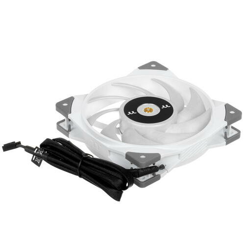 Вентилятор для корпуса Thermaltake CL-F117-PL12WT-A 120x120x25mm, 500-2000rpm, 58.35CFM, 22.3dBA, 4-pin PWM - фото №7