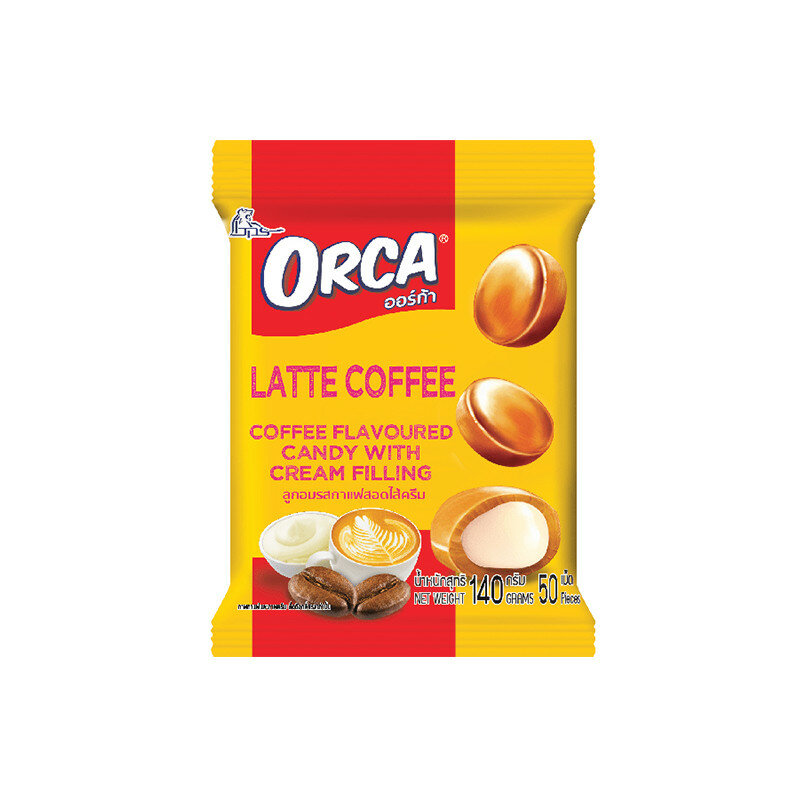 Конфеты карамельные со вкусом кофе и со сливочной начинкой Orca,140 г
