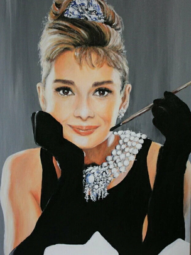 Плакат постер на бумаге Audrey Hepburn/Одри Хепберн/искусство/арт/абстракция/творчество. Размер 30 х 42 см