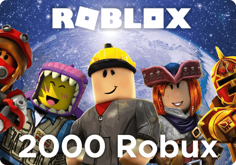 Игровая валюта платформы Roblox - 2000 Robux / Пополнение счета Roblox на 2000 Robux / Roblox Gift Card (Весь мир, Россия, Беларусь)