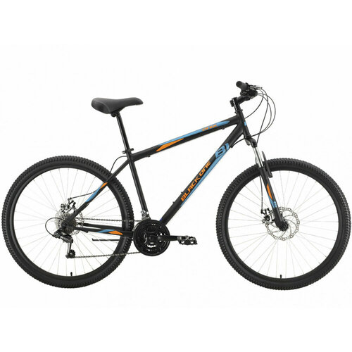фото Black one велосипед black one onix 27.5 d (рама 18", черный/оранжевый/синий )