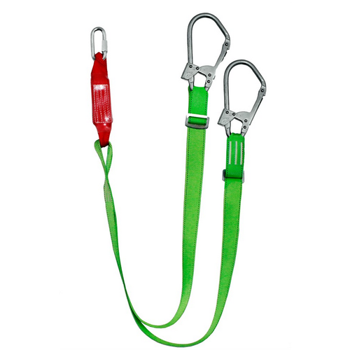 альпинистское снаряжение camp строп с амортизатором shock absorber rope lanyards Альпинистское снаряжение СИЗ Строп ленточный двойной регулируемый с амортизатором аАдрег К50+Кс