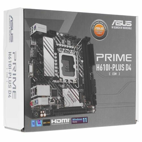 Материнская плата Asus PRIME H610I-PLUS D4-CSM, Soc-1700, mini-ITX - фото №18