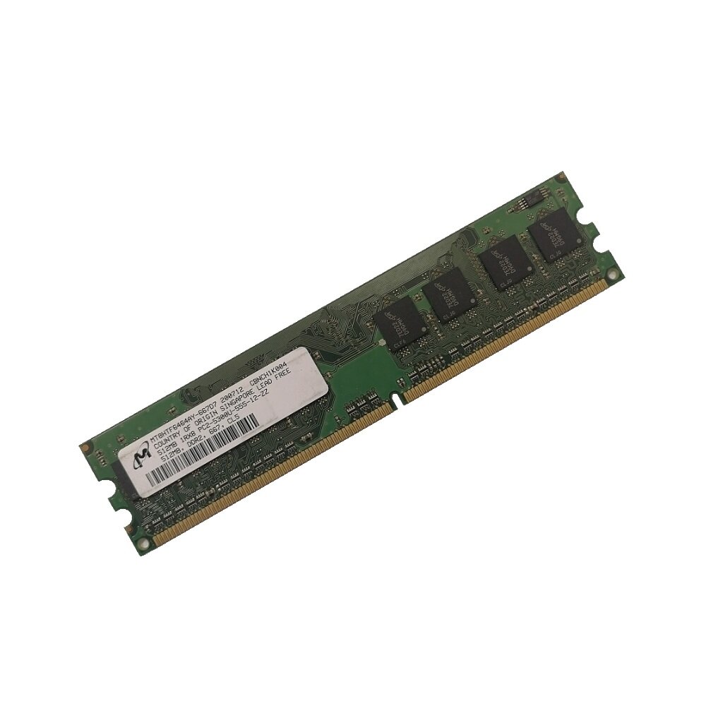 ОЗУ Dimm 512Mb PC2-5300(667)DDR2 Micron MT8HTF6464AY-667D7