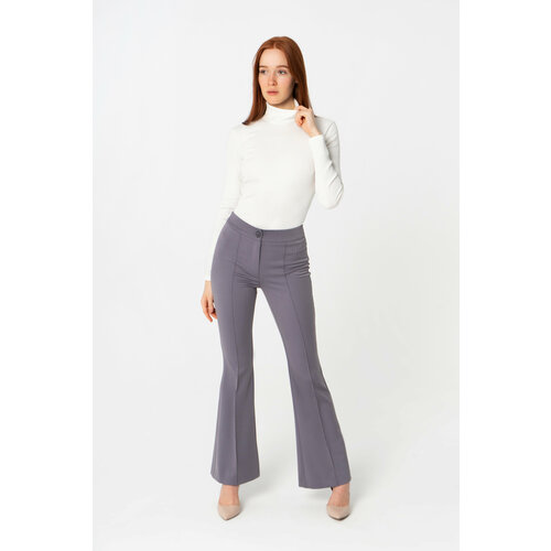 фото Брюки клеш маковцвет, размер 46 m, серый