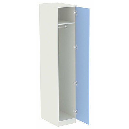 Хозяйственный пристенный шкаф для аптеки голубой ГОРИЗОНТ-ШО-33