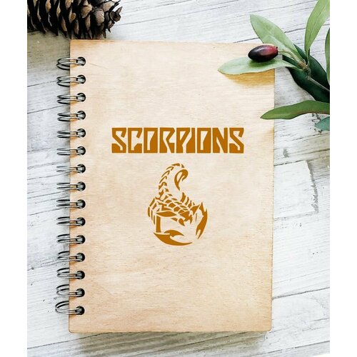 Скетчбук деревянный Scorpions, Скорпионз №2