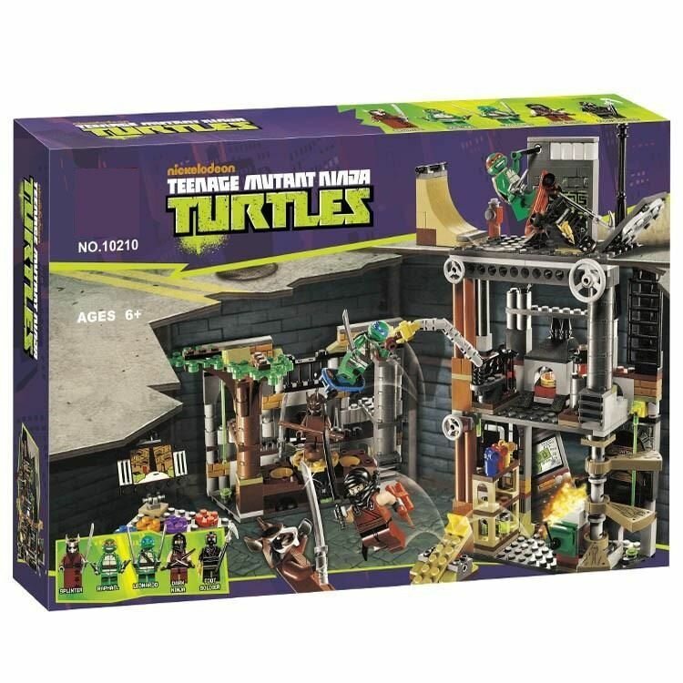 Конструктор 10210 Черепашки Ниндзя Ninja Turtle Атака логова черепашек, 499 дет.