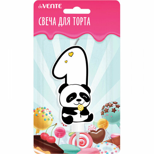Свеча-цифра для торта deVENTE Панда 1 размер свечки 91x66x1 см с рисунком 217₽
