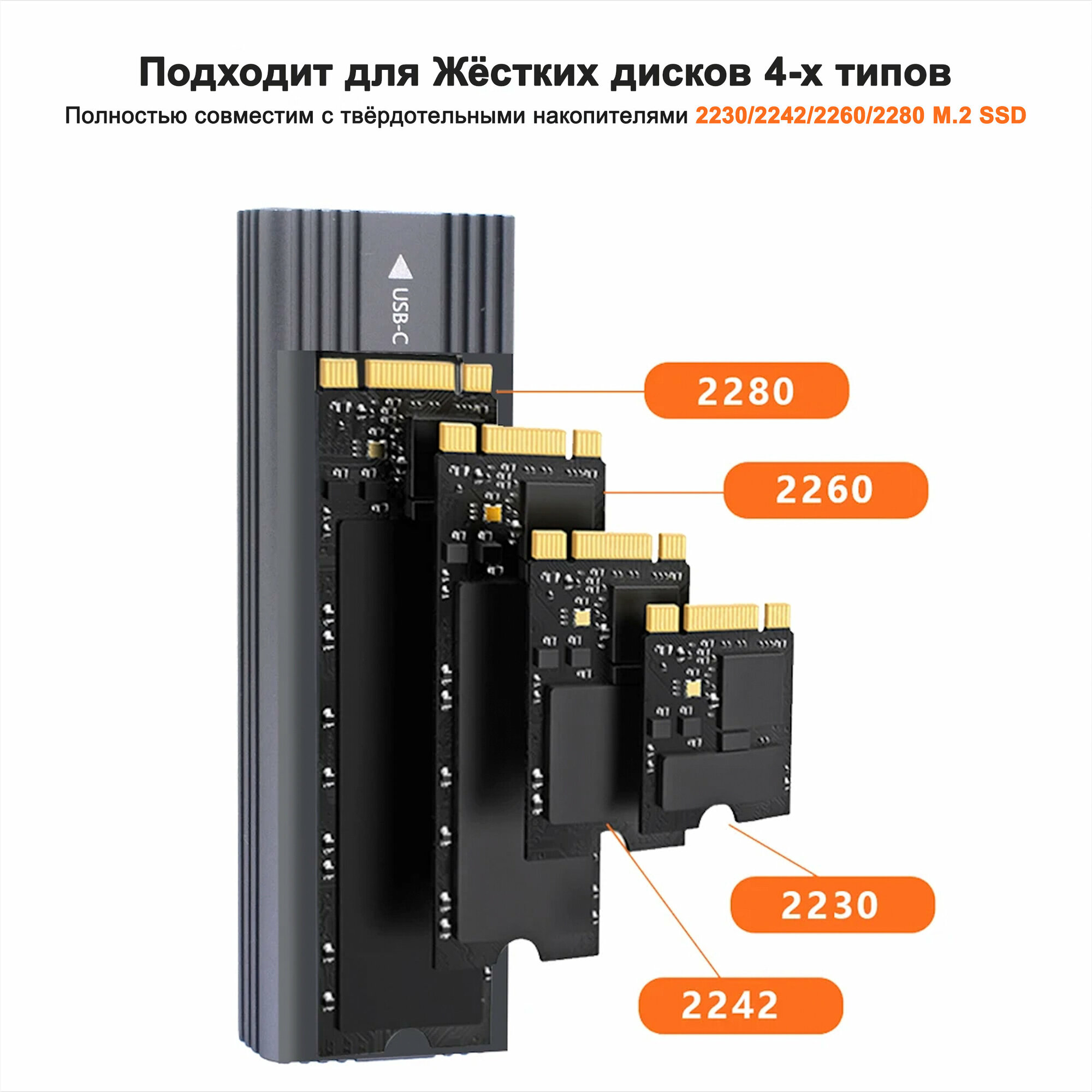 SSD корпус (бокс адаптер) TISHRIC M2 10 Гбит/с USB 31