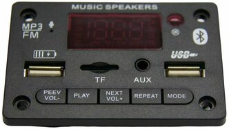 Модуль платы декодирования MP3, 6 в, 12 В, Bluetooth 5,0 MP3-плеер с микрофоном