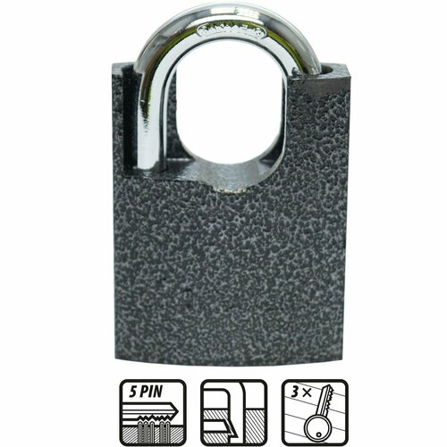 Замок навесной с защищенной закаленной дужкой 50 мм Политех Инструмент 372₽